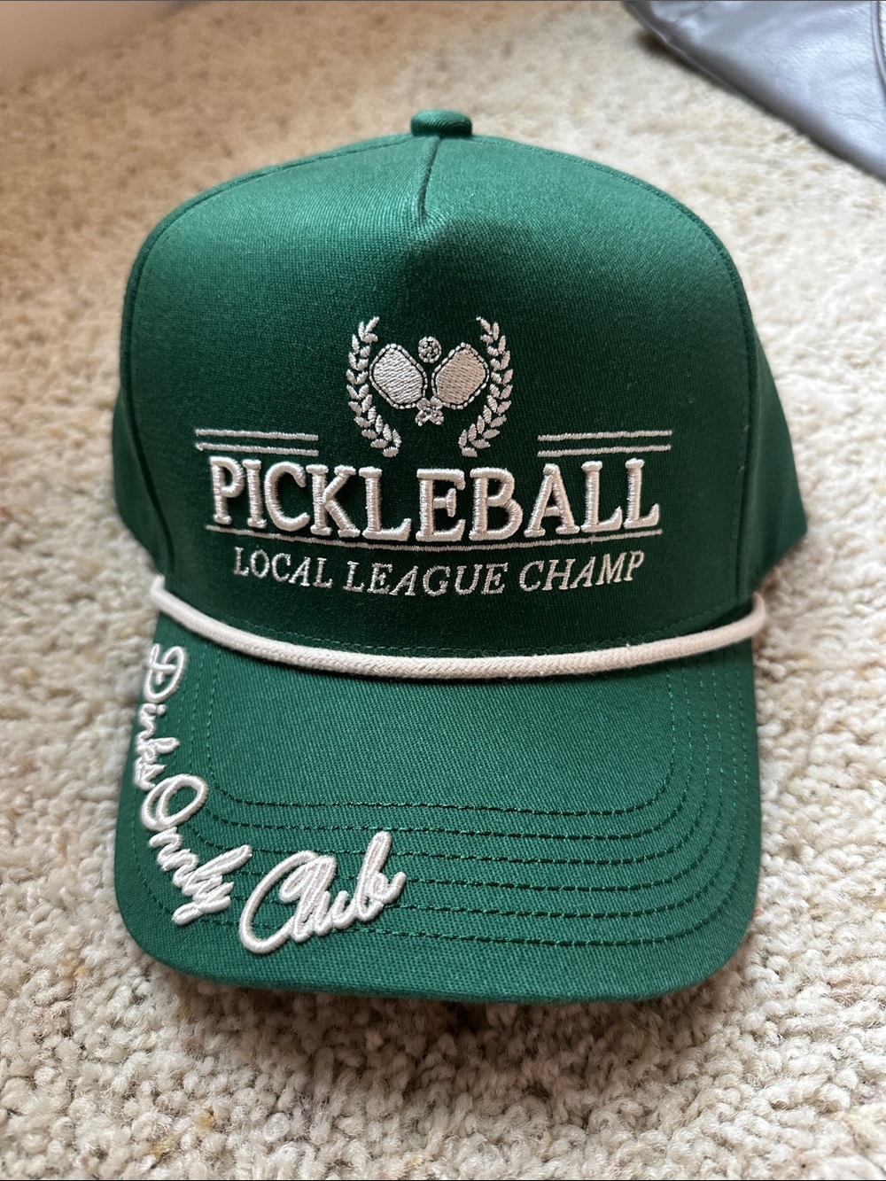 Pickleball Local League Champ Green Trucker Hat - NEVER WORN!!